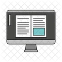 Designing Blog Online Book Online Learning Icon