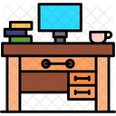 Desk Computer Home Icon