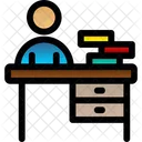 Desk Student User Icon