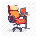 Desk Chair Chair Furniture Icon