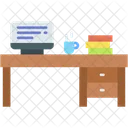 Desk Work Space Furniture Icon