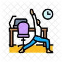 Desk Yoga Employee Icon