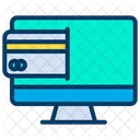 Desktop Bill Payment Online Atm Card Icon