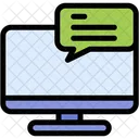 Desktop Computer Online Chat Chat Icon