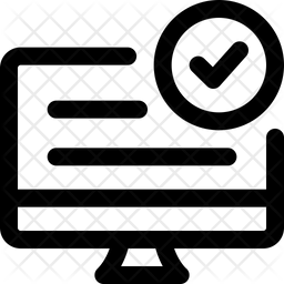 Desktop Content Checklist Icon - Download in Line Style