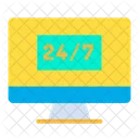 Desktop Service Stundenservice Symbol