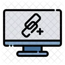 Screen Monitor Link Building Icon