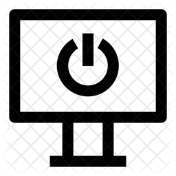 Desktop power Icon - Download in Line Style