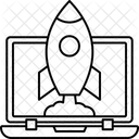Desktop Rakete App Geschaft Symbol
