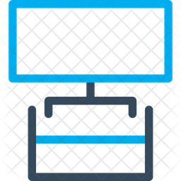 Desktop Screen Icon - Download in Dualtone Style