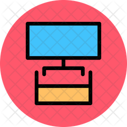 Desktop Screen Icon - Download in Rounded Style