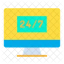 Desktop Service Hour Service Icon
