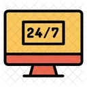Desktop Service Hour Service Icon