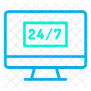 Desktop Service Hour Service Icon