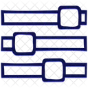 Controles Deslizantes Horizontales Horizontales Interfaz Icono