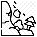 Deslizamento De Terra Deslizamento De Neve Desastre Natural Ícone