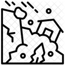 Deslizamento De Terra Desastre Natural Perigoso Ícone