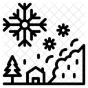 Deslizamento De Terra Neve Desastre Ícone