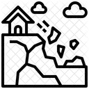 Deslizamento De Terra Rocha Desastre Ícone