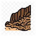 Deslizamiento De Tierra Clima Natural Icono