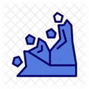 Deslizamientos De Tierra Caida De Piedras Avalanchas Icono