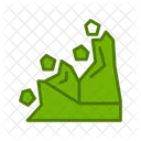 Deslizamientos De Tierra Caida De Piedras Avalanchas Icono