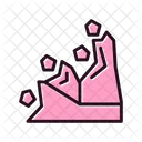 Deslizamientos De Tierra Caida De Piedras Avalanchas Icono
