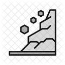 Deslizamientos De Tierra Caida De Piedras Avalanchas Icono