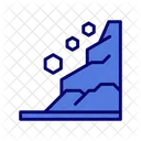 Deslizamientos De Tierra Caida De Piedras Avalanchas Icono