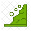 Deslizamientos De Tierra Caida De Piedras Avalanchas Icono