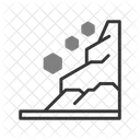 Deslizamientos De Tierra Caida De Piedras Avalanchas Icono