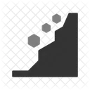 Deslizamientos De Tierra Caida De Piedras Avalanchas Icono