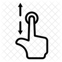 Deslizamiento Vertical Gesto Pantalla Tactil Icono