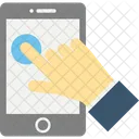 Telefone Celular Deslizar O Celular Apontar Ícone