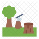 Desmatamento Arvores Floresta Ícone