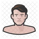 Hombre Blanco Desnudo Blanco Desnudo Icono