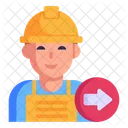 Desplazamiento de trabajadores  Icono