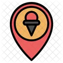 Dessert Sweet Icecream Placeholder Pin Pointer Gps Map Location Icon