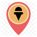 Dessert Sweet Icecream Placeholder Pin Pointer Gps Map Location Icon