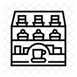 디저트 쇼케이스  아이콘