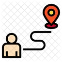 Route Pin Locations Icon