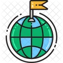 Destination Flagworlwide Destination Globe World Icon
