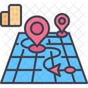 Destination Gps Navigation Route Icon