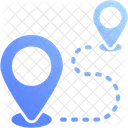 Destination Map Pins Route Icon