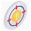 Alvo Bitcoin Criptomoeda Criptografia Icon