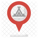 Destino para acampar  Icono