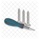 Destornillador Y Tornillo Tornillo Destornillador Icono