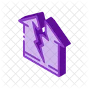 Lightning Destroyed House Icon