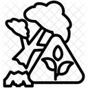 Deforestation Disparition Despeces Impact Climatique Icône