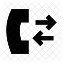 Llamada Entrante Llamada Saliente Desvio De Llamada Icono
